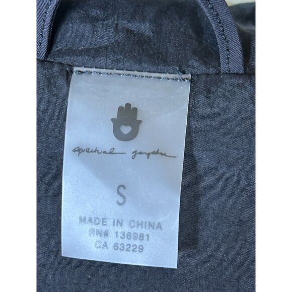 Spiritual Gangster Journey NWOT Black Full Zip Cropped Hooded Active Jacket Sz S - Picture 6 of 14